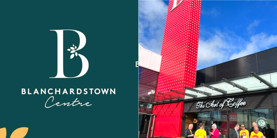 Blanchardstown centre and local coffee shop.