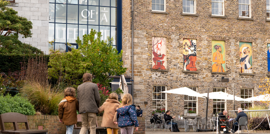 Chester Beatty library with people walking towards the stunning library 